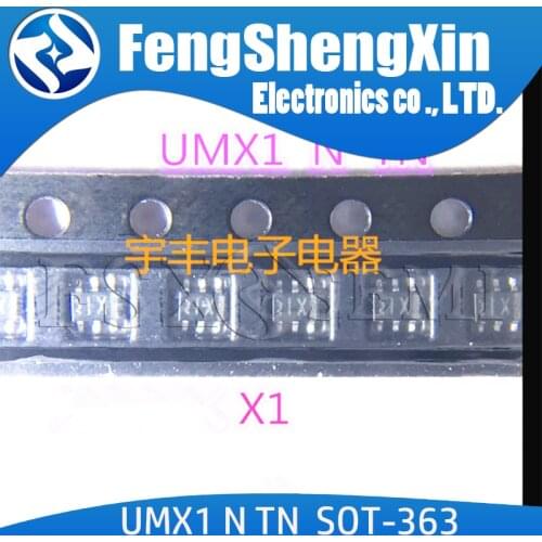 100pcs/lot UMX1N UMX1 X1 SOT-363 UMX1NTN dual transistors