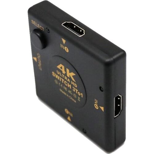 4K HDMI Switch Box Selector 3 In 1 Out kvm Audio Extractor Hub Splitter Switcher-SCLL