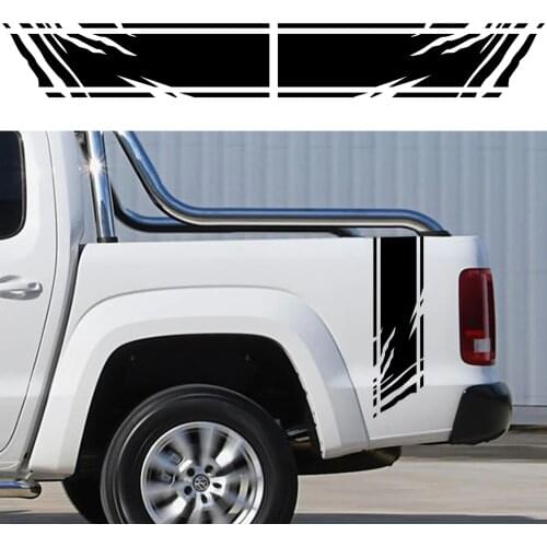 4X4 off-road striped vinyl decals for Ford Ranger Raptor pickup Isuzu Dma Nissan NAVARA Toyota Hilux decorative car accessories