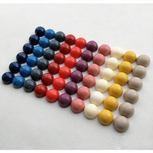 5pcs 18mm Semicircle Jewelry Beads Resin Findings DIY Handmade Glass Cabochon Base Tray Accessory Pendant Charms F285