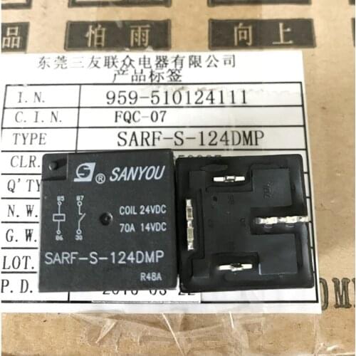 5pcs/lot Automotive Relay SARF-S-124DMP PCB type a group of normally open 4-pin 70A14VDC