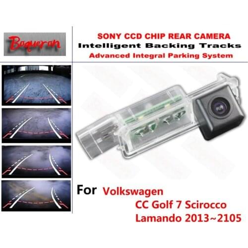 For Volkswagen CC Golf 7 Scirocco Lamando CCD Car Backup Parking Camera Intelligent Tracks Dynamic Guidance Rear View Camera