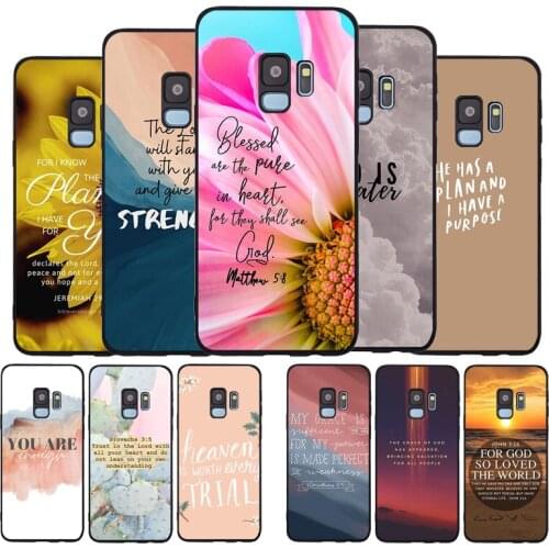 Bible Verse Soft phone Case For Samsung S20 S10 S9 S8 S7 edge Plus Lite For Note 8 9 10 A6 A7 A8 A9 Cover