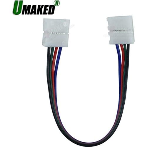 RGB LED Strip Connector 4pin 10mm Free Welding Power Connector Adaptor for 3528/5050 strip light