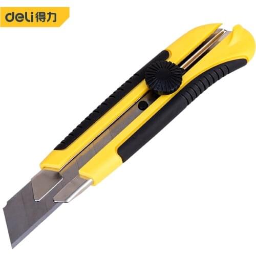 Deli Letter Paper Cutter Large Size Utility Knife Safety Auto-lock Paper Cutter School Office Stationery Tools Couteau