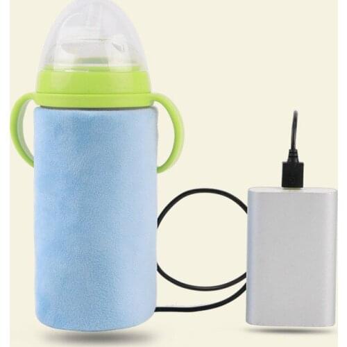 Kids Thermal Bag Portable Baby Milk Bottle Warmer USB Breast Milk Cooler Bag Travel Stroller Heater Bottle Low Current Heating