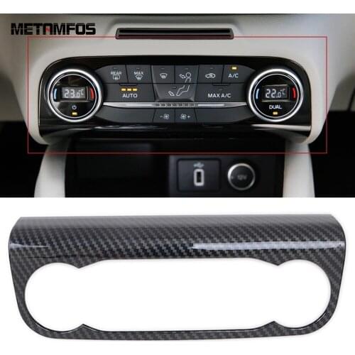 For Ford Focus 2019 2020 Carbon Fiber Interior Air Condition Adjust Switch Cover Trim Decoration Sticker Accessories Car Styling