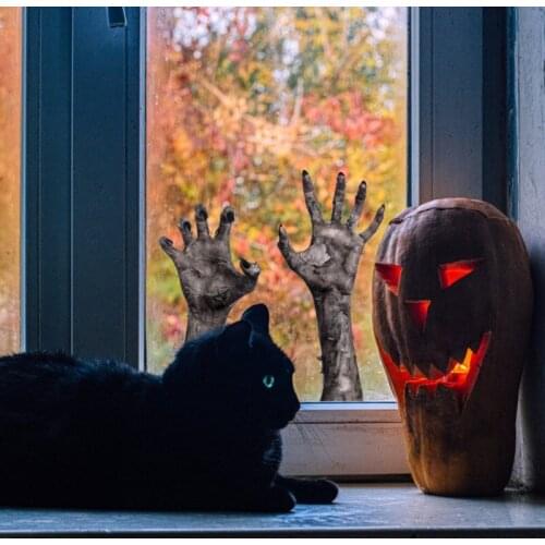 Devils Hand Halloween Horror Sticker Halloween Party Decorations Wall Sticks Home Decoration