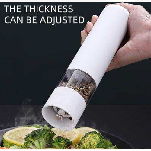 Electric Pepper Grinder Mill Automatic Salt Spice Herbal Containers Easy Clean With LED Lights Home Kitchen Cooking BBQ Tools