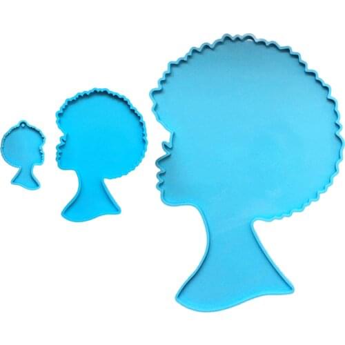 Girl Epoxy Resin Making Casting Mold, Cake Pendant Keyring Serving Tray Craft