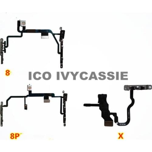 For iPhone 8 8Plus X XS XR XS Max Power On Switch Flex Cable Light Proximity Sensor Earpiece Receiver Ribbon With Metal