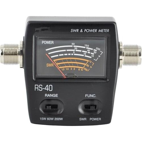 Power SWR Meter NISSEI RS-40 for HAM Mobile Radio SWR Measurable 144/430mHz 200W RS40 VHF UHF Power Meter for Walkie Talkie