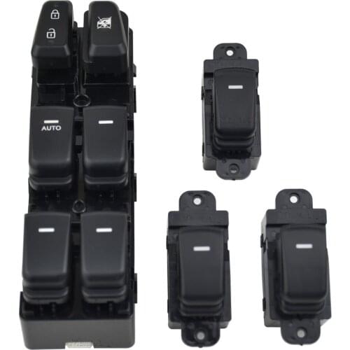 A set Power Window Switch with blue light For Hyundai Sonata 2011-2015 93570-3S000RY 93570-3S000 935703S000 935703S000RY