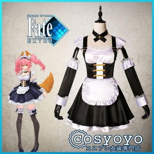 Fate/EXTELLA Tamamo No Mae Cosplay Costume Fashion Uniform Dress Maid Suit For Halloween Role Play Clothing Custom-Make Any Size