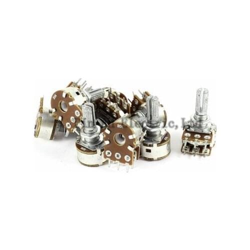 10pcs WH148 B1K Linear Potentiometer 15mm Shaft With Nuts And Washers Hot High Quality 3pin