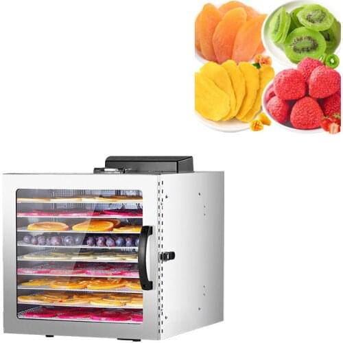 Dried Fruit Machine Food Dehydrator Machine 10 Stainless Steel Trays Dryer for Jerky, Herb, Beef, Food 1000W LT-85