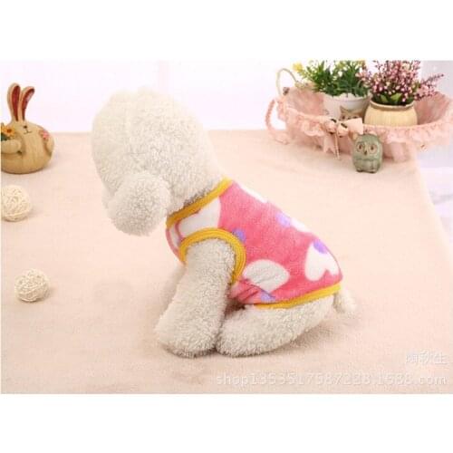 Cute leopard Pattern Dog Clothing Warm Flannel Coats Jacket Cat Clothes Animals Pet Costume for Cat Small Dog