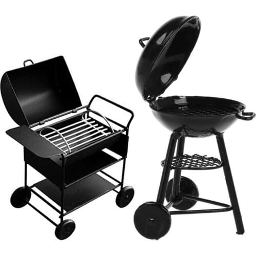 1:12 Scale Barbecue Grill Dollhouse Miniature Ornaments BBQ Tool Mini Furniture F3ME