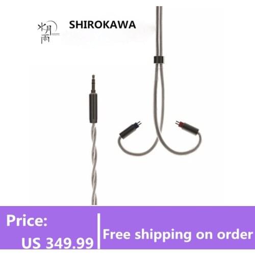 MoonDrop SHIROKAWA Gold- Silver-Palladium 0.78 2Pin 2.5/3.5/4.4mm Upgraded Earphone Cable