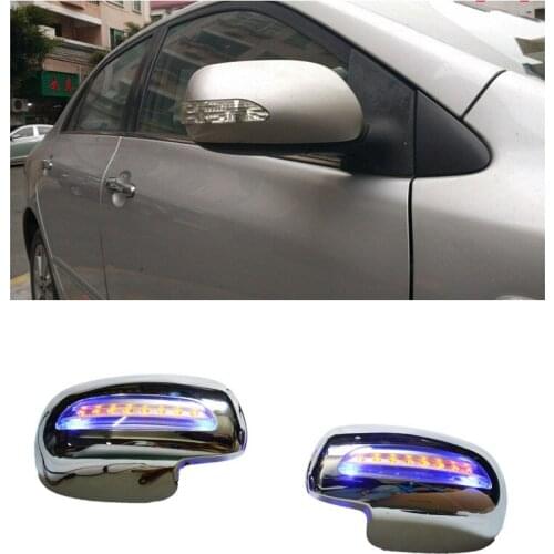 EXTERIOR AUTO ACCESSORIES LED REAR MIRROR COVER WITH TURN SIGNAL LIGHTS MIRRORS TRIMS COVER FIT FOR COROLLA PRIUS 2005-2011