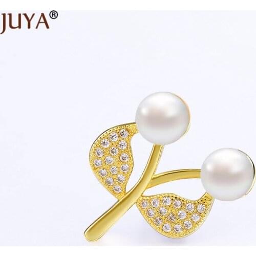Jewelry Making Supplies Luxury Cubic Zirconia Rhinestone Pearl Cherry Charm Pendants For Jewelry Making Necklace Accessories