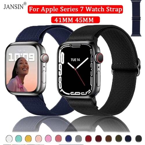 Sport Loop Band For Apple Watch 42mm 44mm Scrunchie Breathable Nylon Elastics Solo Bracelet For iWatch Band 38mm 40mm SE 6 5 4 3