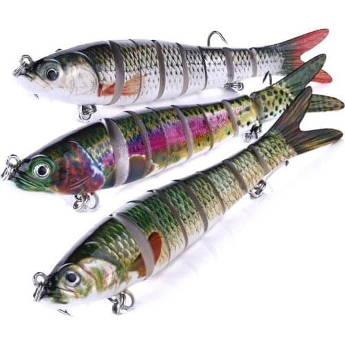 3PC 13.7cm 27g Sinking Wobblers 8 Segments Fishing Lures Multi Jointed Swimbait Hard Bait Fishing Tackle For Bass Isca Crankbait