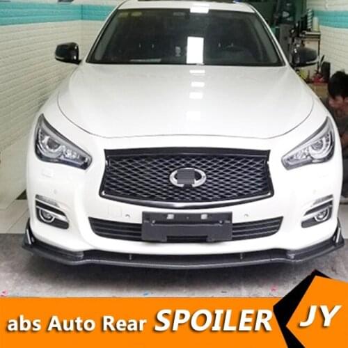 For Infiniti Q50 Body kit spoiler 2014-2017 For Infiniti Q50 S ABS Rear lip rear spoiler front Bumper Diffuser Bumpers Protector
