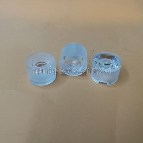 High Power led lens Diameter 15.5mm Smooth surface 20 degrees Waterproof lens , 1W 3W lens ,LED Optical lens