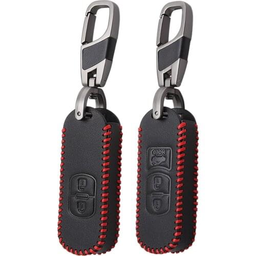 VCiiC Smart 2/3 Buttons Fashion Leather Key Cover Case Holde For MAZDA 6 2 3 5 6 Axela CX-3 CX-4 CX5 CX-5 CX-7 CX-9 AXELA Atenza