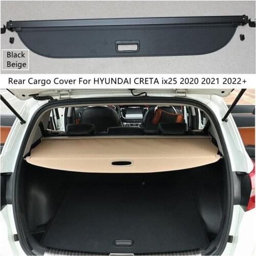 Rear Cargo Cover For HYUNDAI CRETA ix25 2020 2021 2022 Privacy Trunk Screen Security Shield Shade Black Beige Auto Accessories