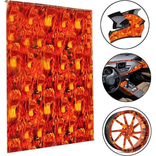 1PC 0.5*1m Fire Fist Hydrographic Water Transfer Film Hydro Dipping Print Carbon