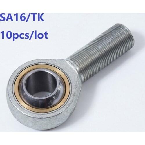 10pcs/lot SA16/TK (d=16mm) Rod End Joint Bearing Outer male Internal Thread Metric Female Right /Left Hand Fish Eye