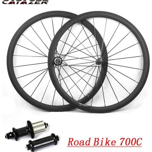 700C Carbon Bicycle Wheelset 23/25mm Wide 38mm 50mm 60mm 88mm R36 Hub Super Light Road Bike Basalt V Brake Surface Carbon Wheels