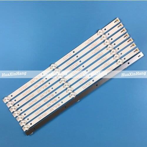 8PCS/Kit TV Lamp Kits LED Backlight Strips For AOC LE43M3570/60 LE43M3579 LED Bars Bands 4708-K43WDC-A1113N11 Rulers K430WDC1 A1