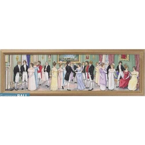 FREE shipping 100% egypt cotton popular counted cross stitch kit DV Sobranie Triptih party ball dances dancing party