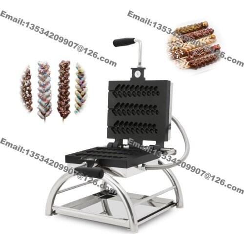 Free Shipping Commercial Use Non-stick 110v 220v Electric 3pcs Rotating Wheat Stalk Lolly Waffle Iron Maker Machine Baker