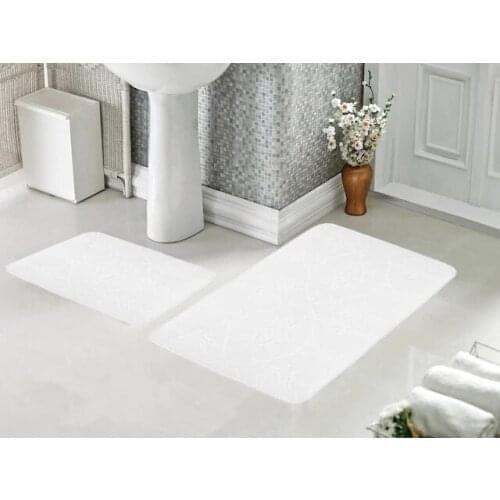 Brillant White Bath Mat Carpet Team Closet Set 60x100 cm 333663580