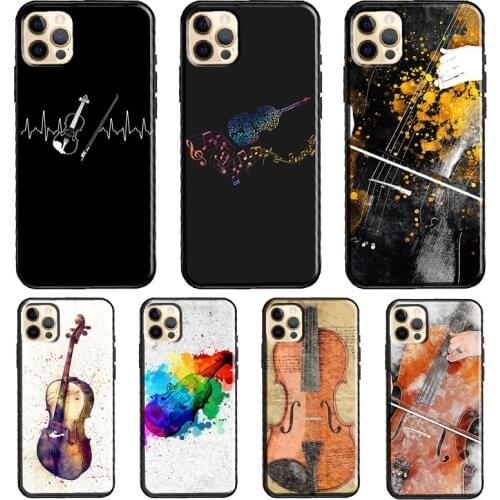 Cello Violin Art Phone Case For iPhone 11 Pro Max XS XR X 12 Mini SE 2020 6S 7 8 Plus 12 Pro Max Cover