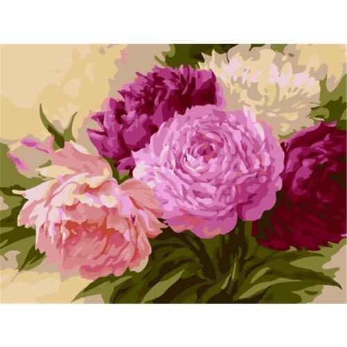 Flowers DIY 11CT Cross Stitch Embroidery Kits Needlework Craft Set Printed Canvas Cotton Thread Home Decoration Sell