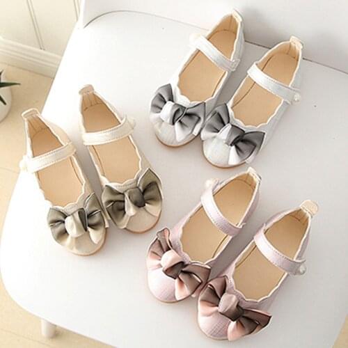 Children Infant Solid Color Shoe Kids Baby Girls Lace Bowknot Weave Dance Single Princess Shoes Sweet Porm Banquet Flats Shoe