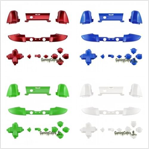 EXtremeRate Matte UV Coated Design Replacement Full Set Buttons Kit for Xbox One S / X Controller