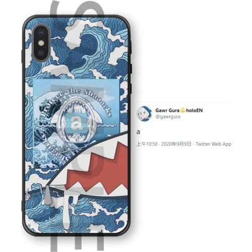 Gawr Gura Shark Hololive EN Original Peripheral Vtuber Youtuber Impression Pattern IPhone Case Android Phone Case Customized