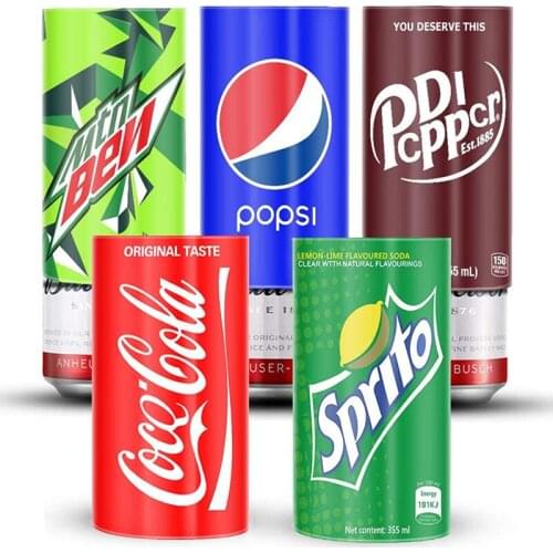 5 Pack Beer Can Covers, Silicone Sleeve Beer-Hide Your Beverage Can, Suitable for All 12FL OZ 355ml Aluminum Can Prank