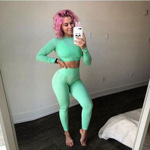 Women Flexible Seamless Running Sport Leggings Fitness Leggings Sportswear Comfortable Widen Waistband Yoga Gym Sport Pants