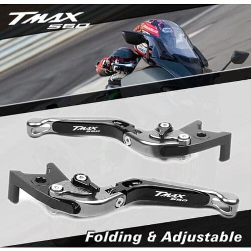 LOGO TMAX560 For YAMAHA Tmax Tech Max TMAX 560 T-MAX TMAX560 2019 2020 Motorcycle CNC Foldable Brake Clutch Levers Adjustable