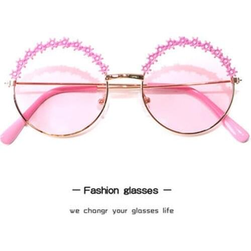 Fashion Kids Sunglasses Polarized metal Frame Sun Glasses Girls Boys flower Childrens Mirror Baby Eyeglasses UV400 Summer Beach