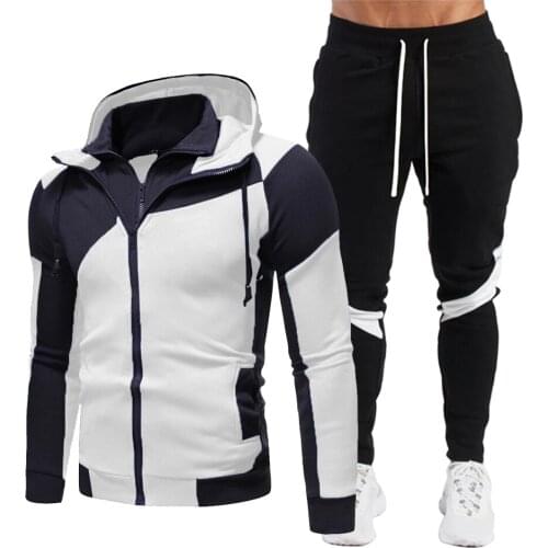 Mens Sets Hoodies+Pants Autumn Winter Hooded Sweatshirt Sweatpants Fashion Slim Fit Men Set Hoodie Pant Hip Hop Pullover Hoody