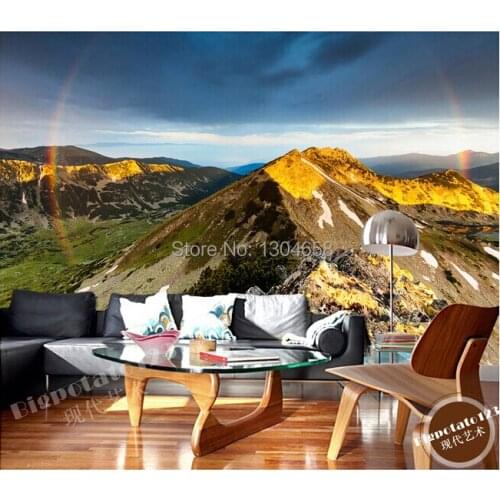 Custom photo wallpaper, sun mountain scenery sunrise for the living room bedroom TV setting wall vinyl wallpaper Papel de parede