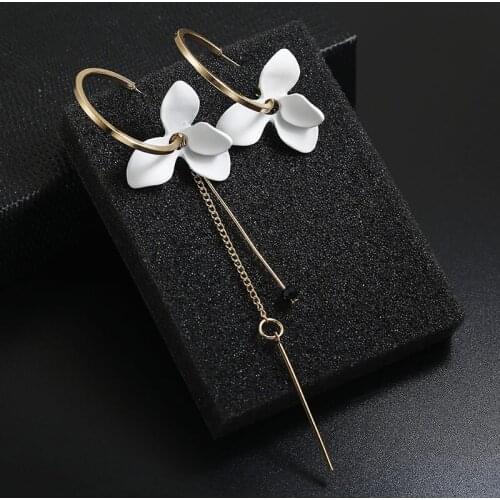 2020 New Womens Earrings Fashion Trendy Flower Women Dangle Earrings Big Circle Paint Earrings For Women Drops Earrings Jewelry